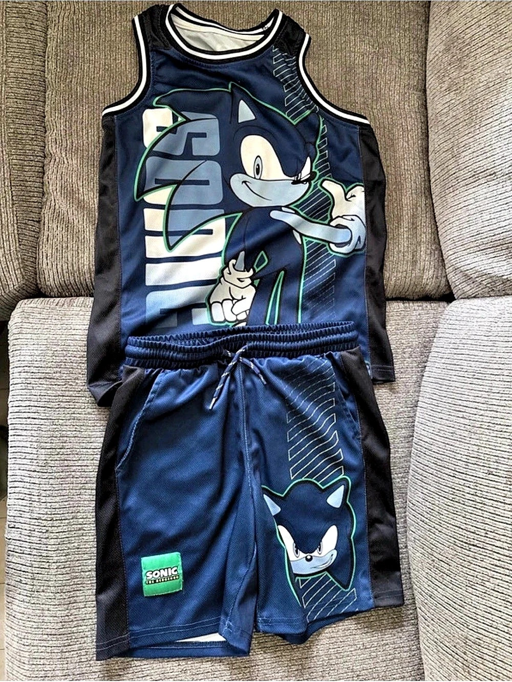 Sonic the Hedgehog basketball tank and shorts set & Shorts Set Girls Large